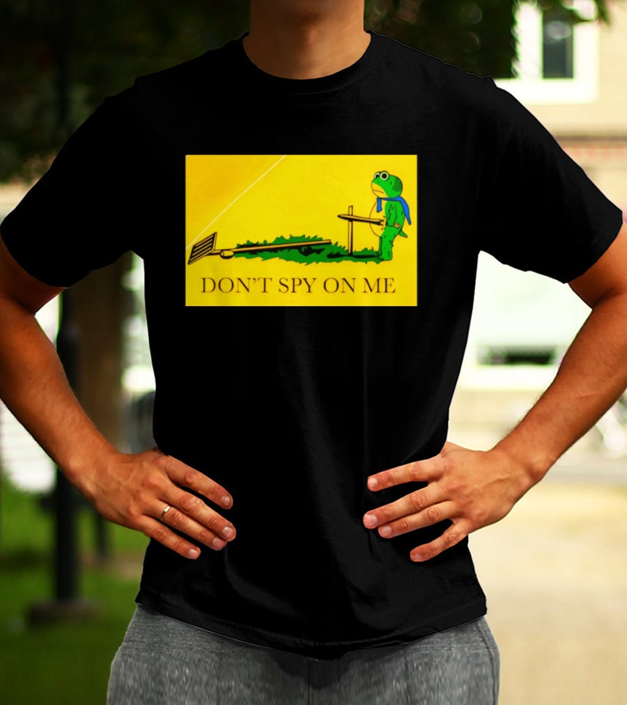Portland Frog Don't Spy On Me Anti Flock Camera T-Shirt