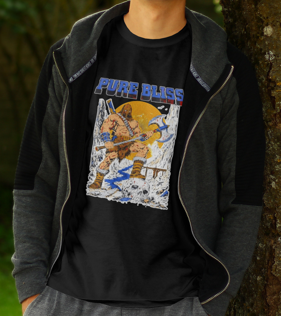 Pure Bliss Barbarian Warrior Axe Skull Fantasy Adventure T-Shirt