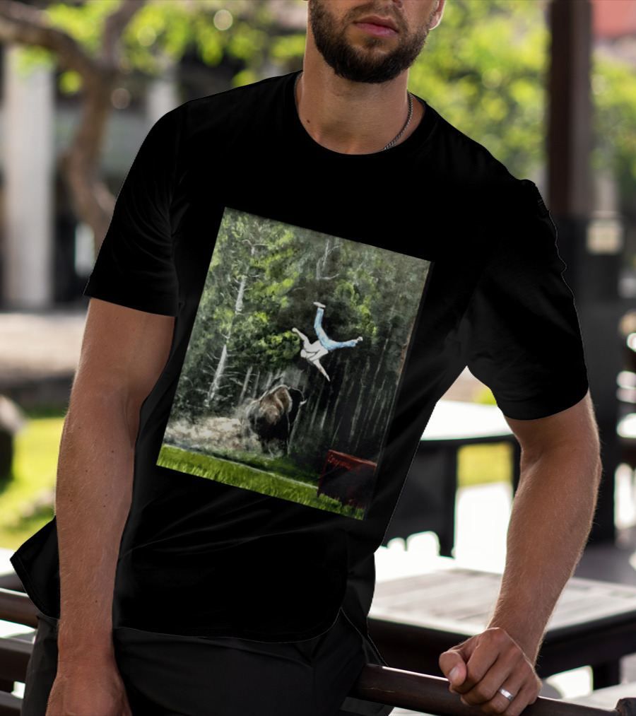 Raccoon Flaming Fart Chaos With Hippo And Unexpected Forest Flip T-Shirt