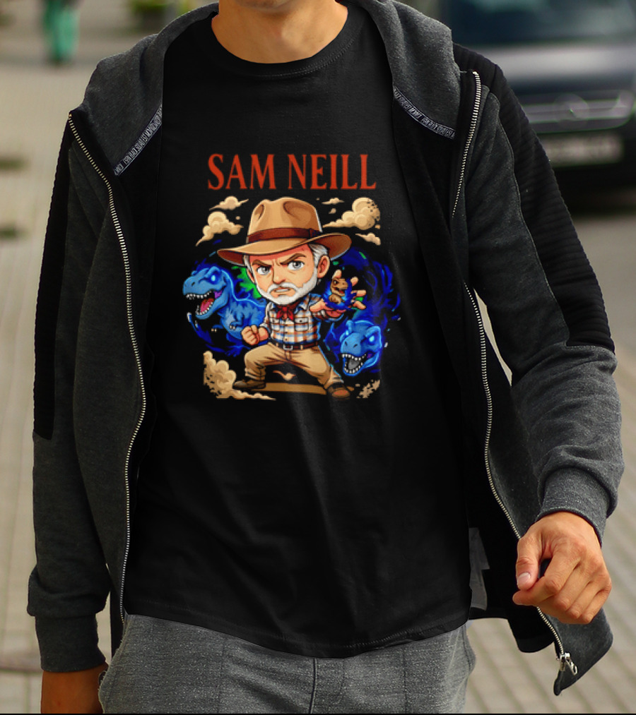 Rest In Peace Sam Neill 1947 2026 Anime Dinosaur Paleontologist Adventure T-Shirt