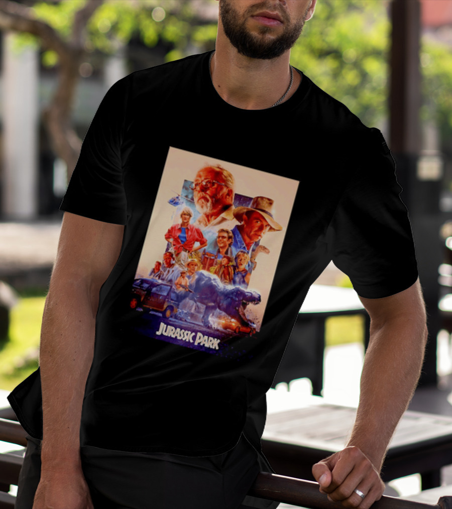 Sam Neill Laura Dern Jeff Goldblum Richard Attenborough Jurassic Park RIP T-Shirt