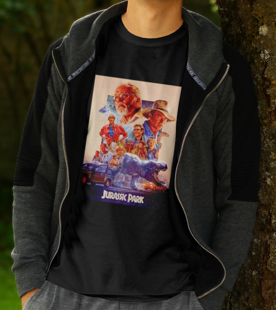 Sam Neill Laura Dern Jeff Goldblum Richard Attenborough Jurassic Park RIP T-Shirt