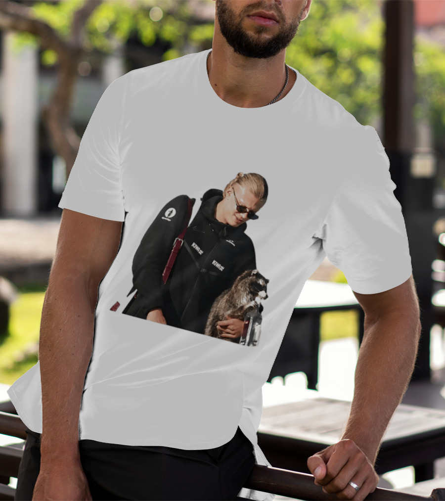 Erling Haaland Raccoon Meme Football KIWI K SPACE Texas T-Shirt
