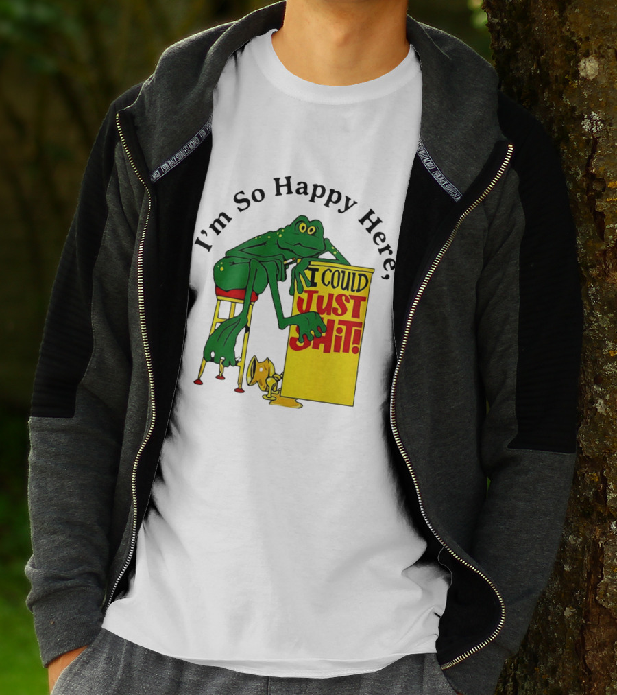 I'm So Happy Here I Could Just Shit Frog T-Shirt