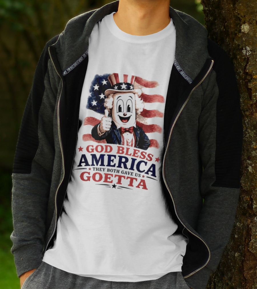 God Bless America They Both Gave Us Goetta USA Flag T-Shirt