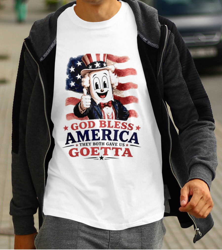 God Bless America They Both Gave Us Goetta USA Flag T-Shirt