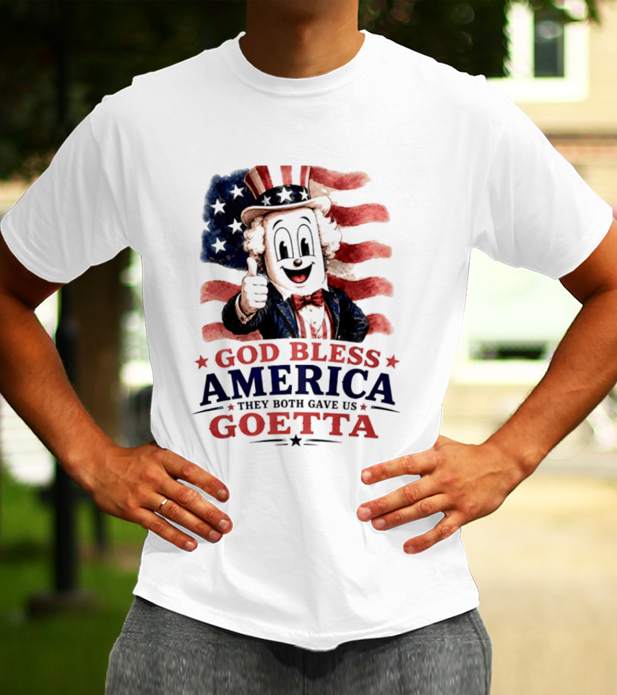 God Bless America They Both Gave Us Goetta USA Flag T-Shirt