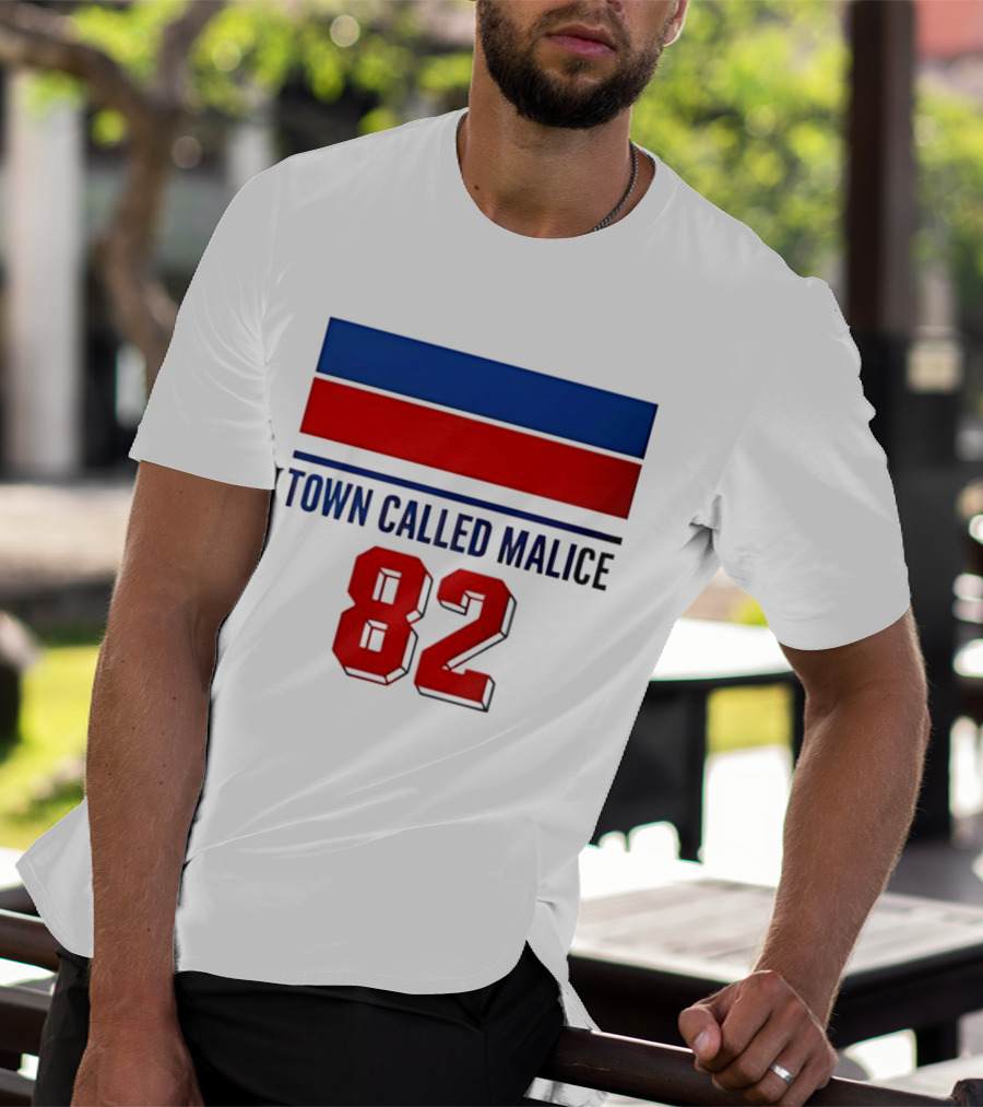 The Jam Town Called Malice 82 Red And Blue Bars T-Shirt
