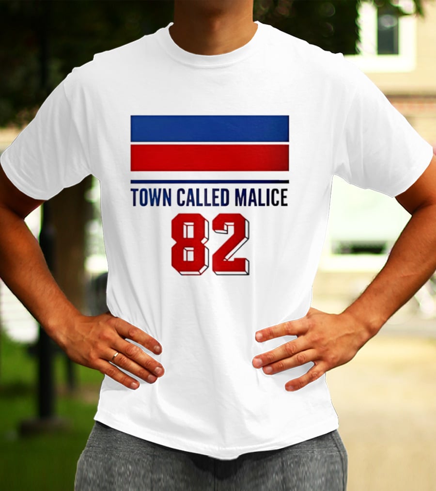 The Jam Town Called Malice 82 Red And Blue Bars T-Shirt