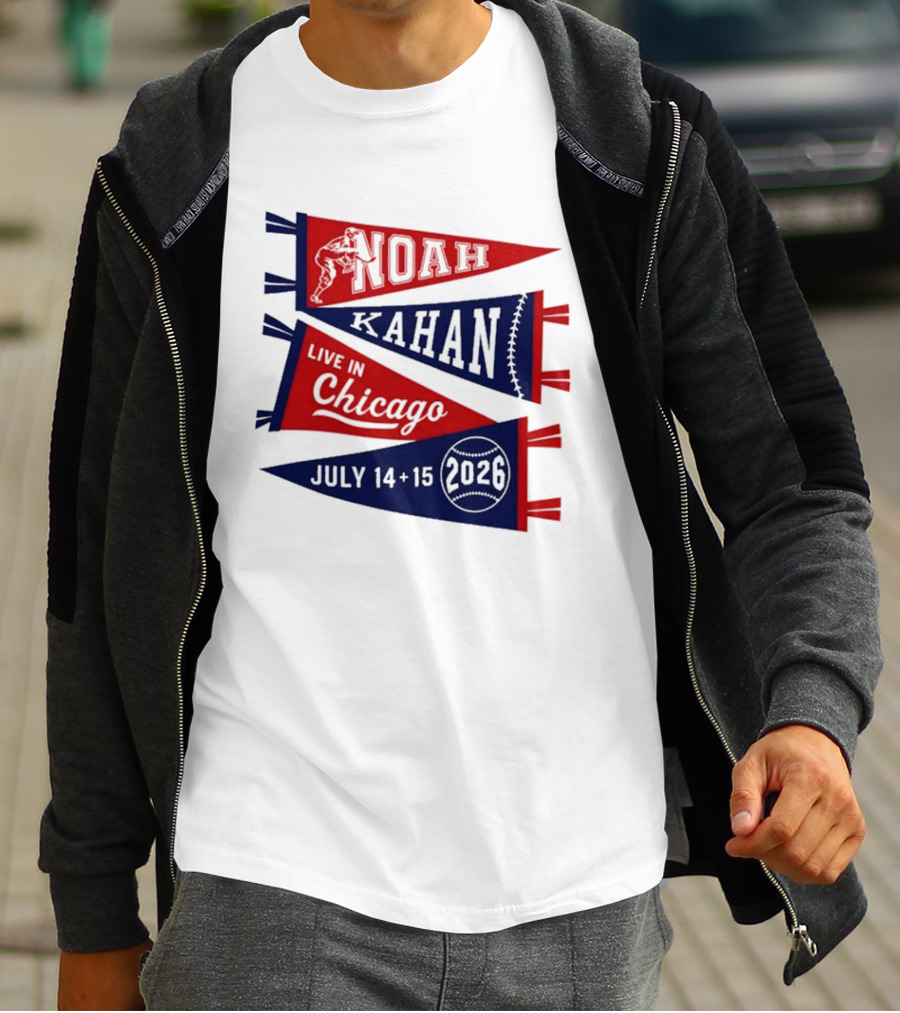 Noah Kahan Wrigley Field Chicago July 14 15 2026 Event Pennant T-Shirt