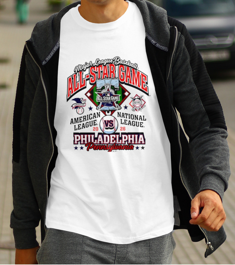 Major League Baseball All Star Game 2026 Philadelphia American League Vs National League T-Shirt