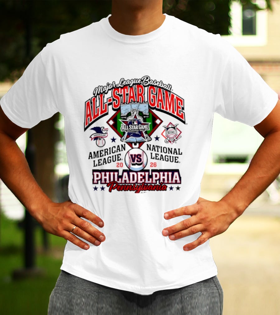 Major League Baseball All Star Game 2026 Philadelphia American League Vs National League T-Shirt