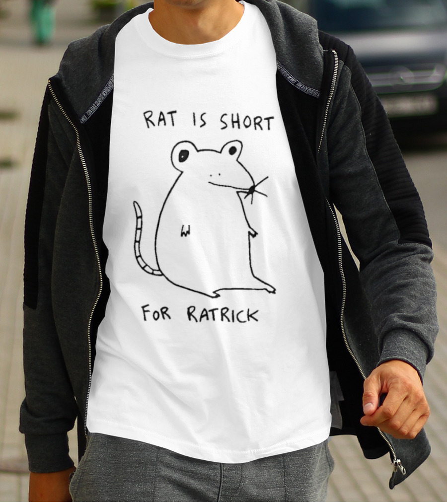 RAT IS SHORT FOR RATRICK White Sketch T-Shirt