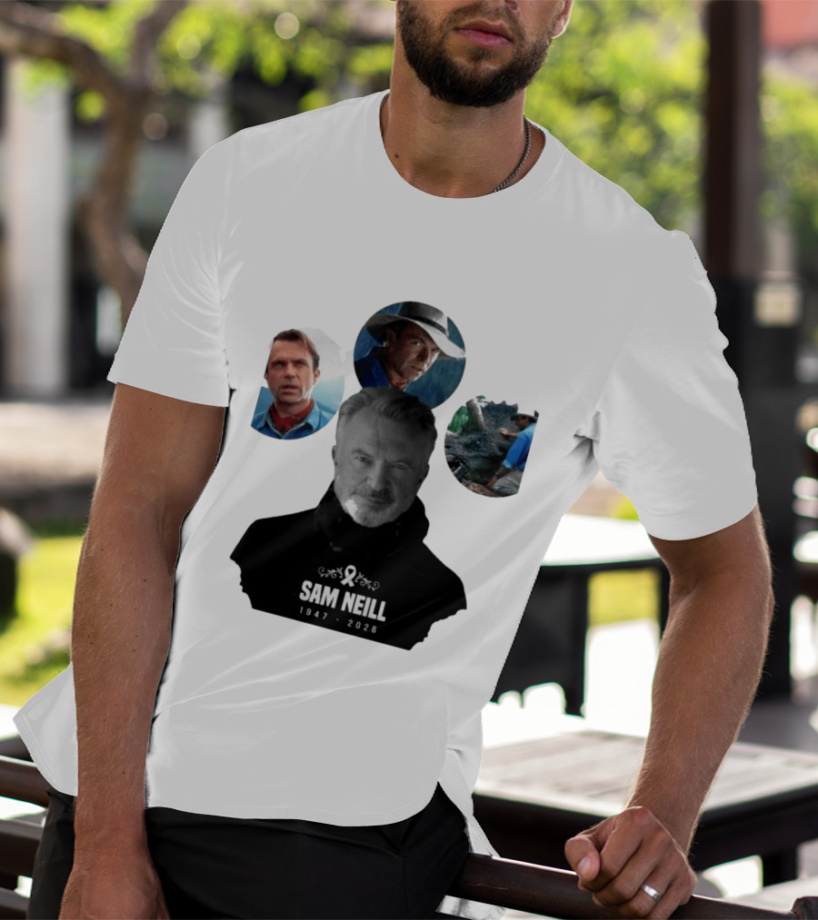 Sam Neill 1947 2026 Jurassic T-Shirt