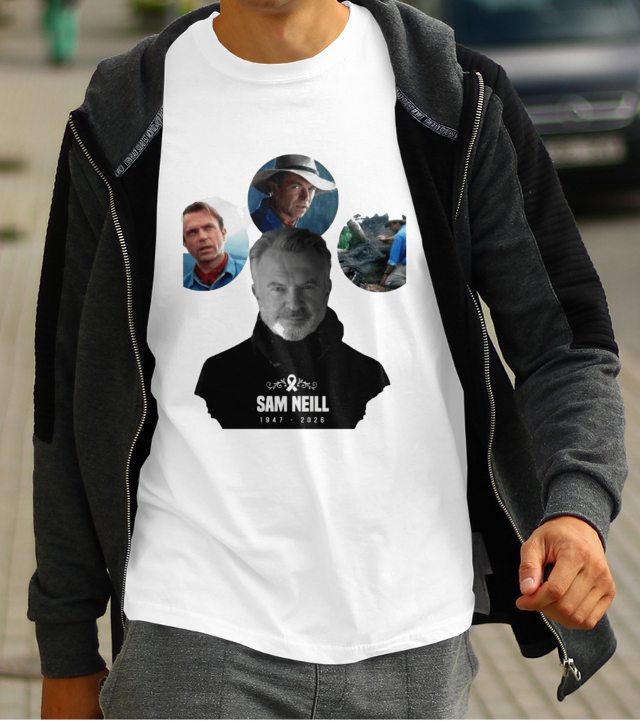 Sam Neill 1947 2026 Jurassic T-Shirt