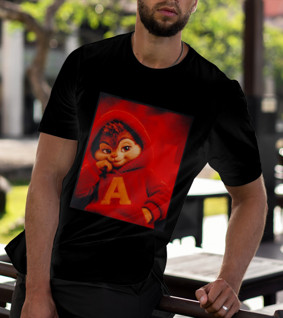 Alvin And The Chipmunks Red A Letter T-Shirt