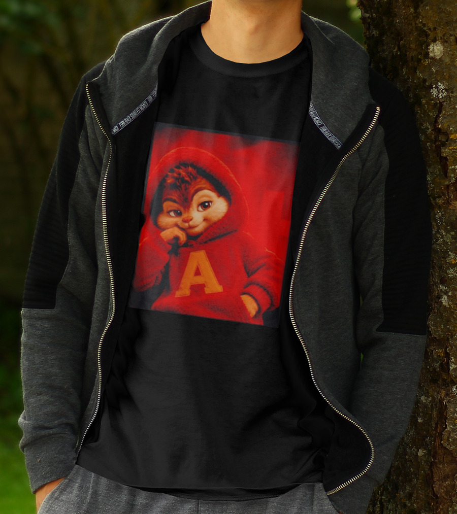 Alvin And The Chipmunks Red A Letter T-Shirt