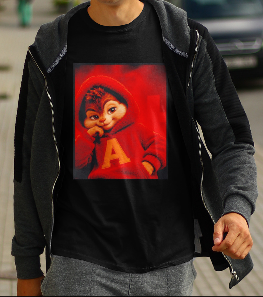 Alvin And The Chipmunks Red A Letter T-Shirt