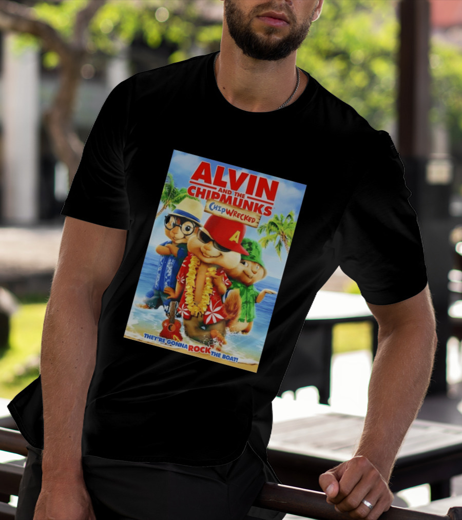 Alvin And The Chipmunks Chipwrecked They're Gonna Rock The Boat Beach Adventure T-Shirt