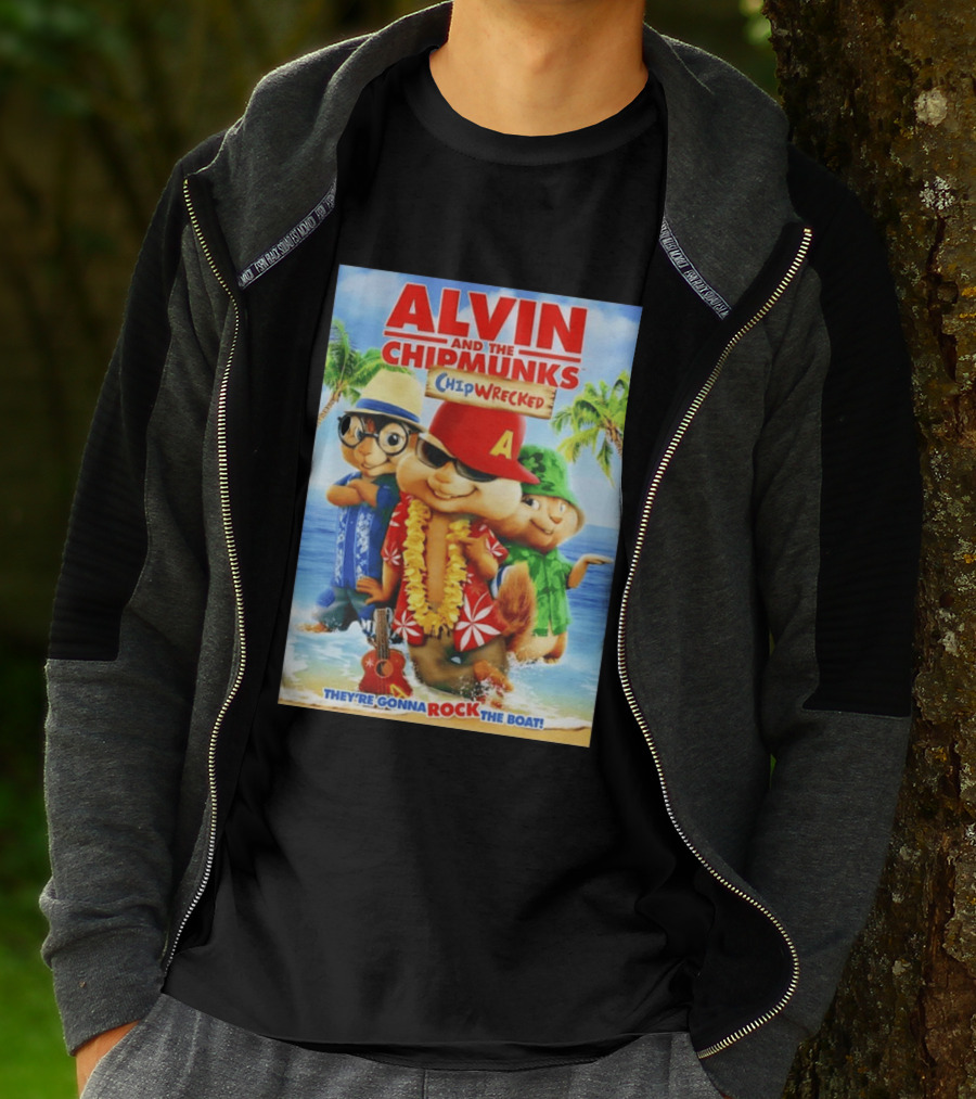 Alvin And The Chipmunks Chipwrecked They're Gonna Rock The Boat Beach Adventure T-Shirt