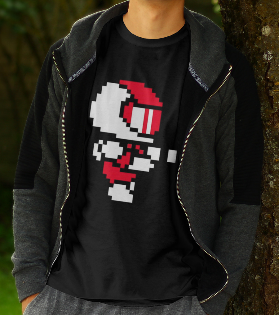 Arcade Pixel Racing Driver Fast Track Helmet Retro Game T-Shirt