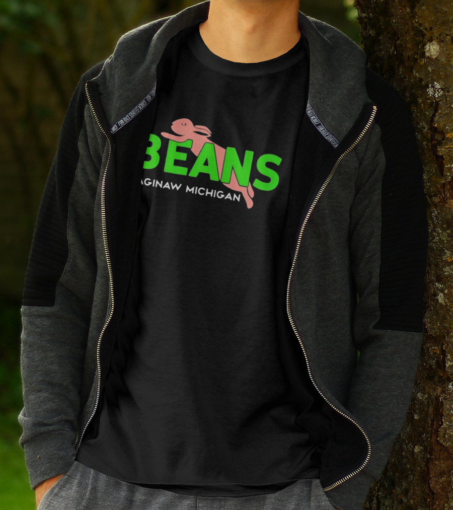 Beans Saginaw Michigan Pink Rabbit T-Shirt