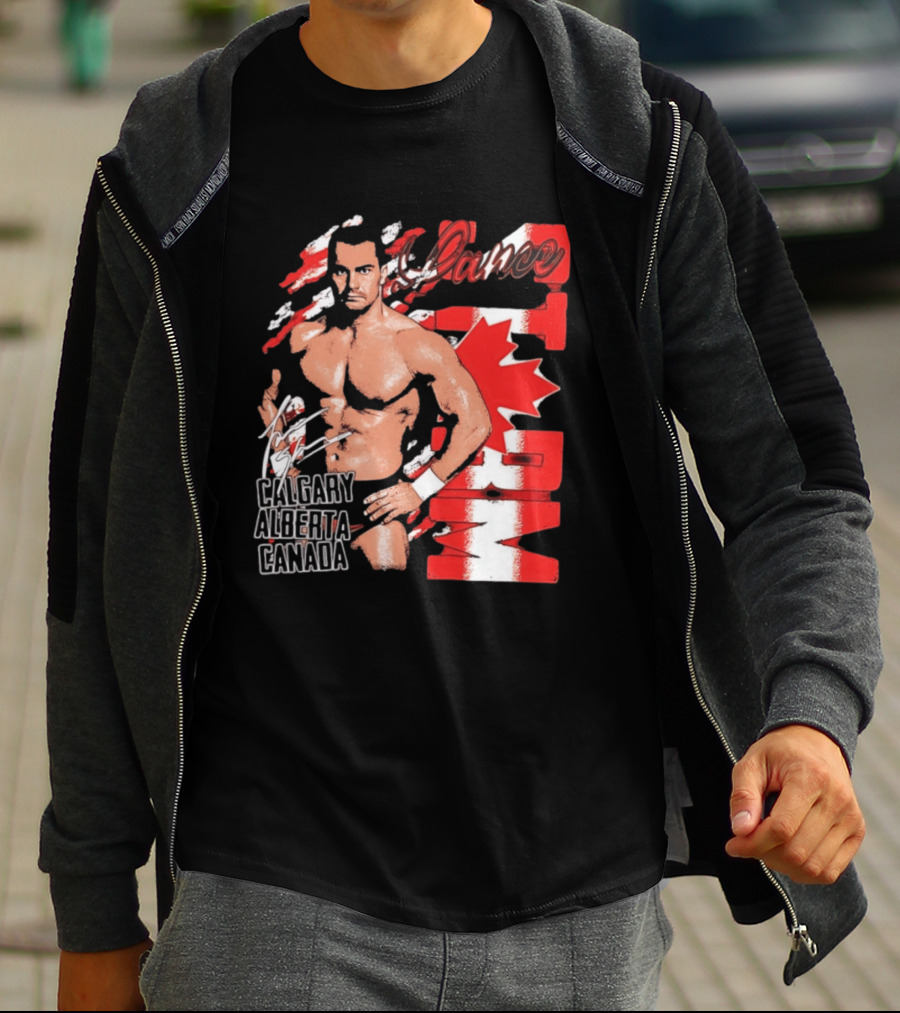 Lance Storm Calgary Alberta Canada Wrestling Icon Red Maple Leaf T-Shirt