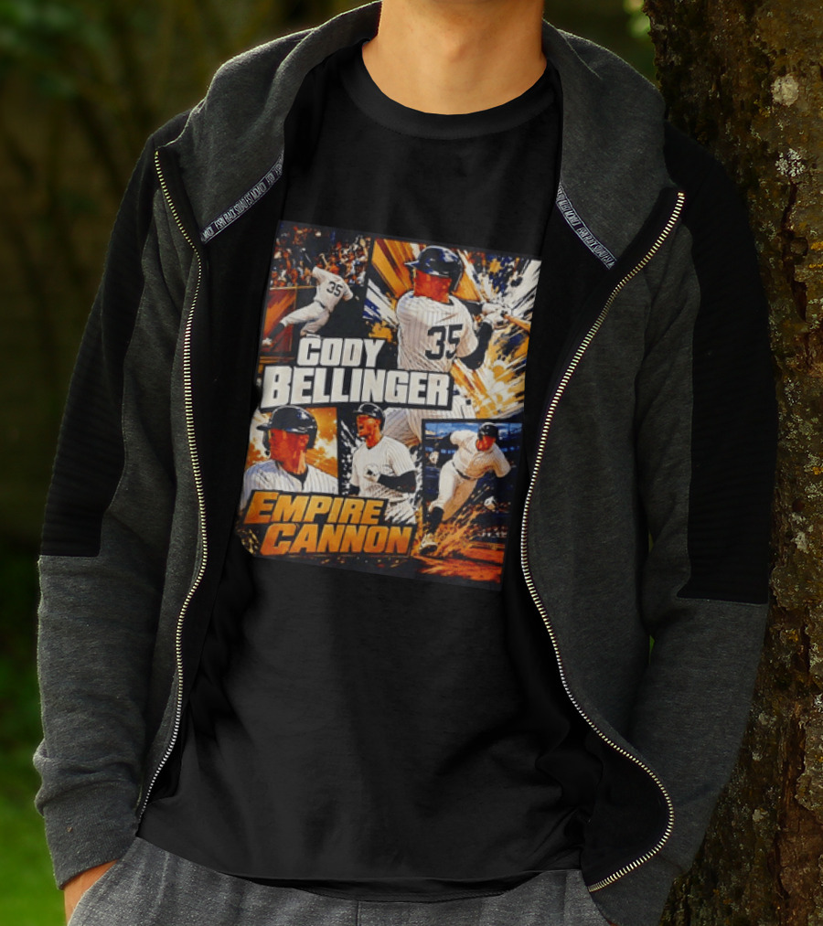 Cody Bellinger Empire Cannon 35 Baseball Action Collage T-Shirt