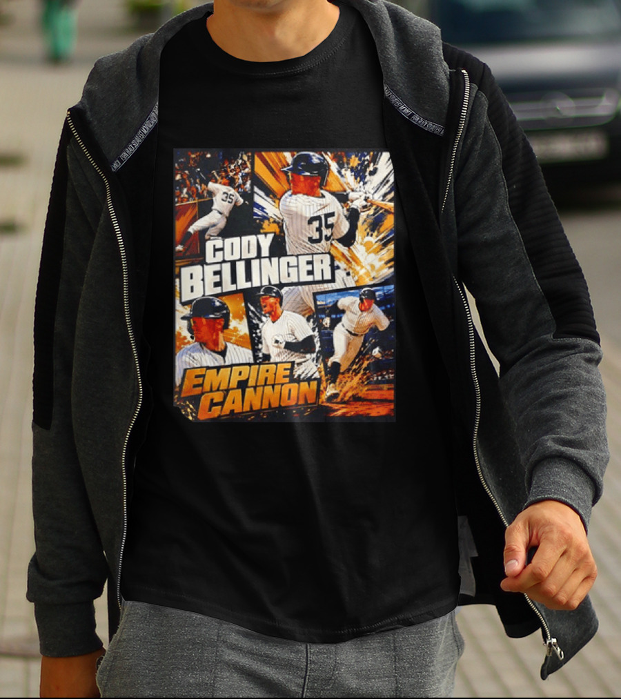 Cody Bellinger Empire Cannon 35 Baseball Action Collage T-Shirt