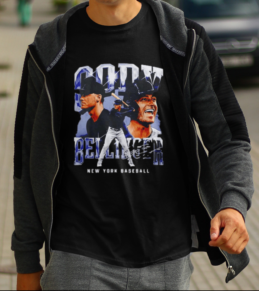 Cody Bellinger New York Baseball Player Portrait Collage T-Shirt