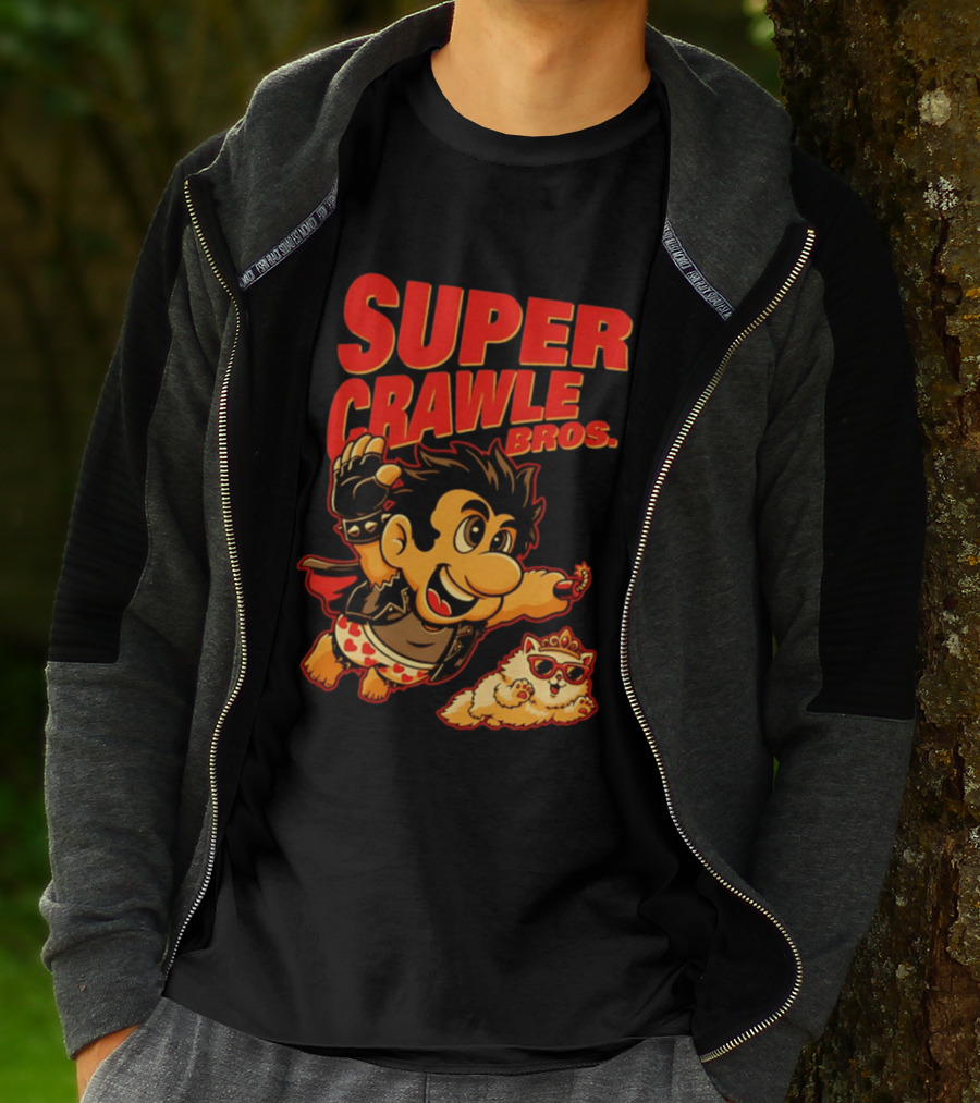 Super Crawler Bros Crowned Cat Rocker T-Shirt