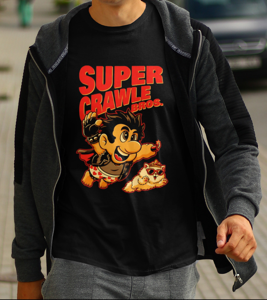 Super Crawler Bros Crowned Cat Rocker T-Shirt