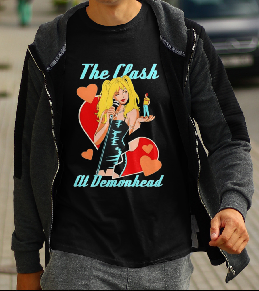 The Clash At Demonhead Scott Pilgrim Band Heart T-Shirt