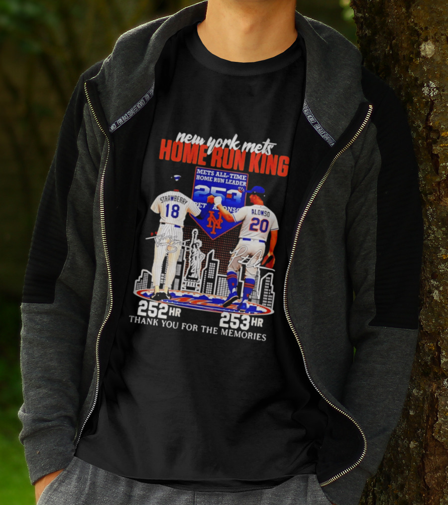 New York Mets Home Run King Celebration Darryl Strawberry And Pete Alonso Thank You For The Memories T-Shirt