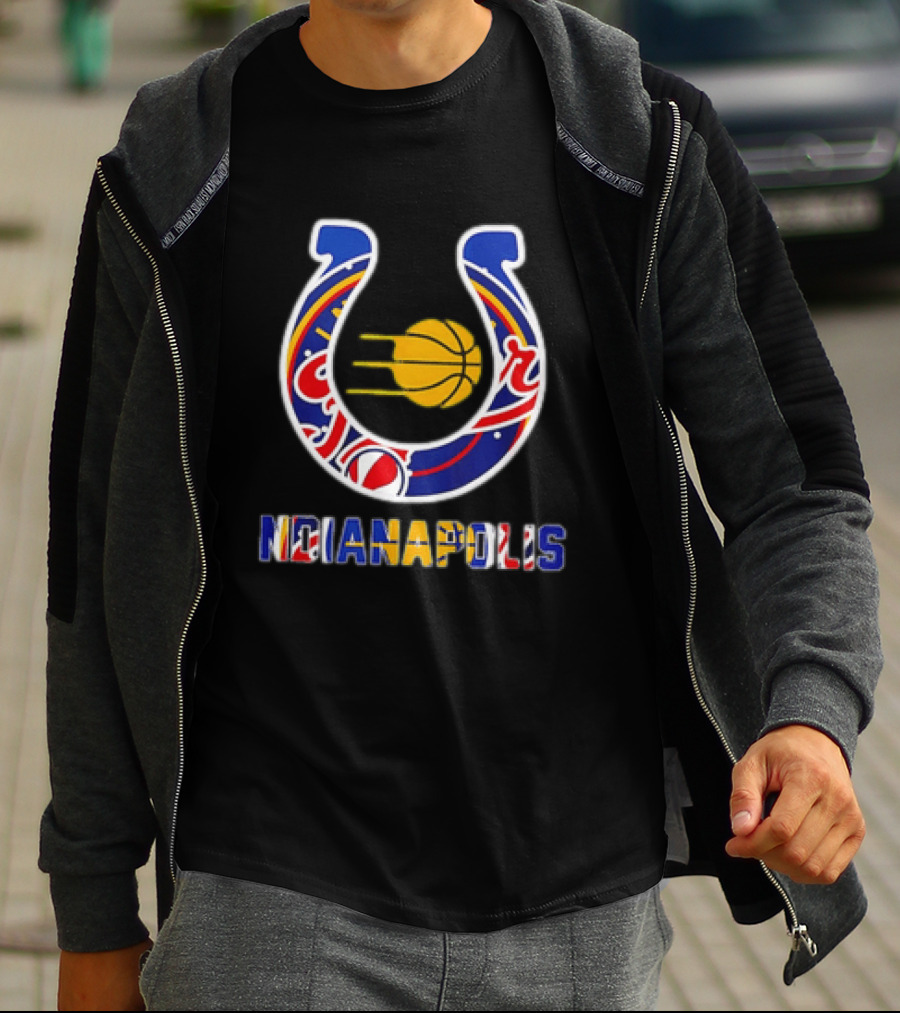 Indianapolis Colts Horseshoe Basketball Combined T-Shirt