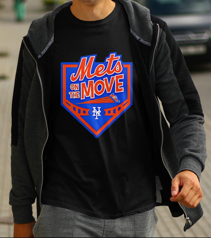 Mets On The Move New York NY Baseball Sneaker T-Shirt