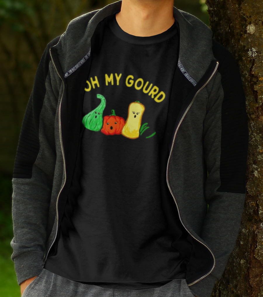 Oh My Gourd Funny Vegetable Trio Playful Pun T-Shirt