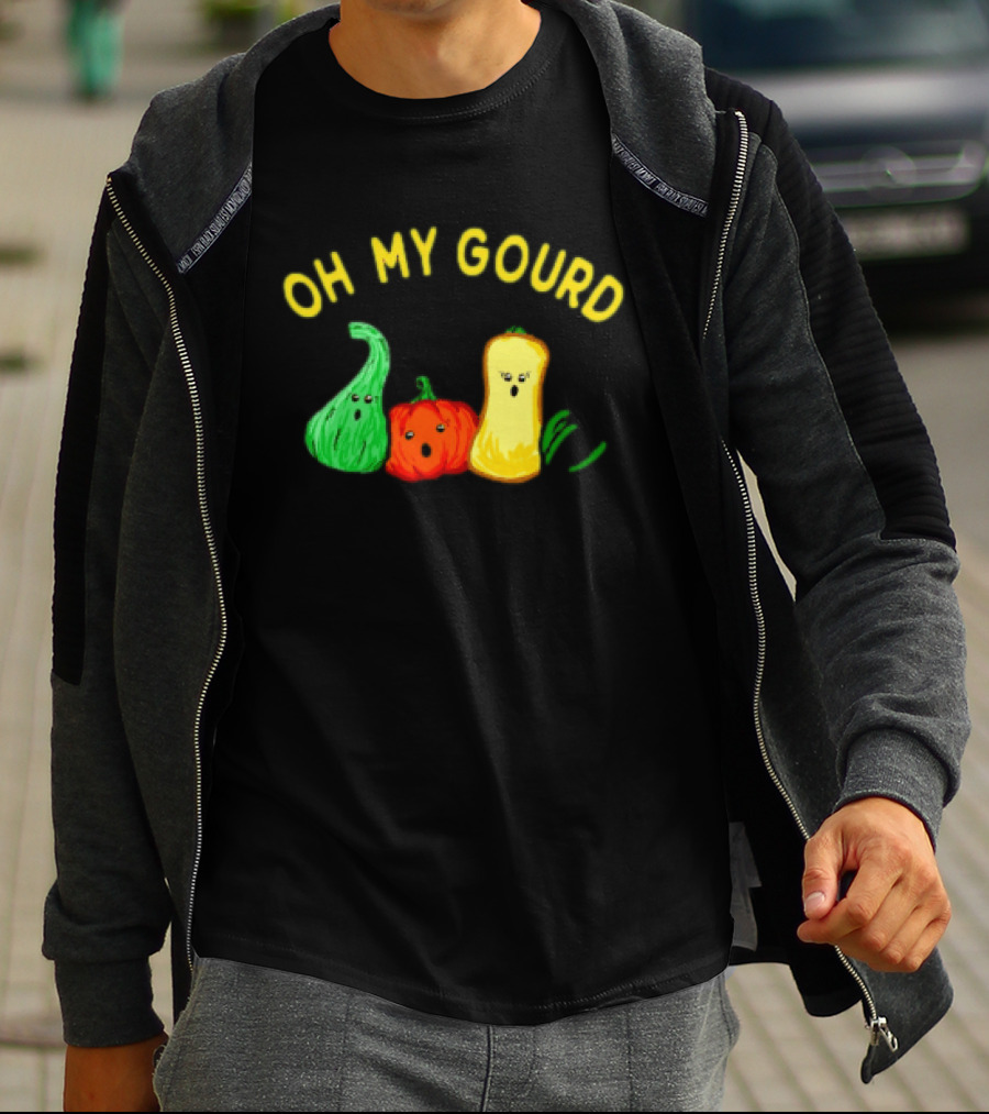Oh My Gourd Funny Vegetable Trio Playful Pun T-Shirt