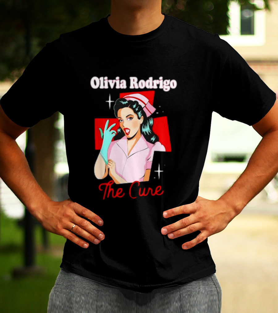 Olivia Rodrigo The Cure Pop Art Style Retro Nurse T-Shirt