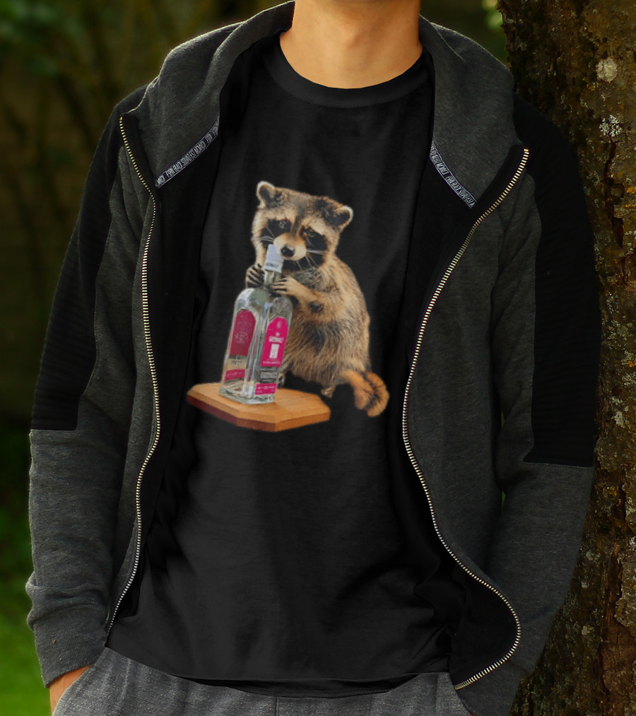 Erling Haaland Whiskey Raccoon Humor T-Shirt