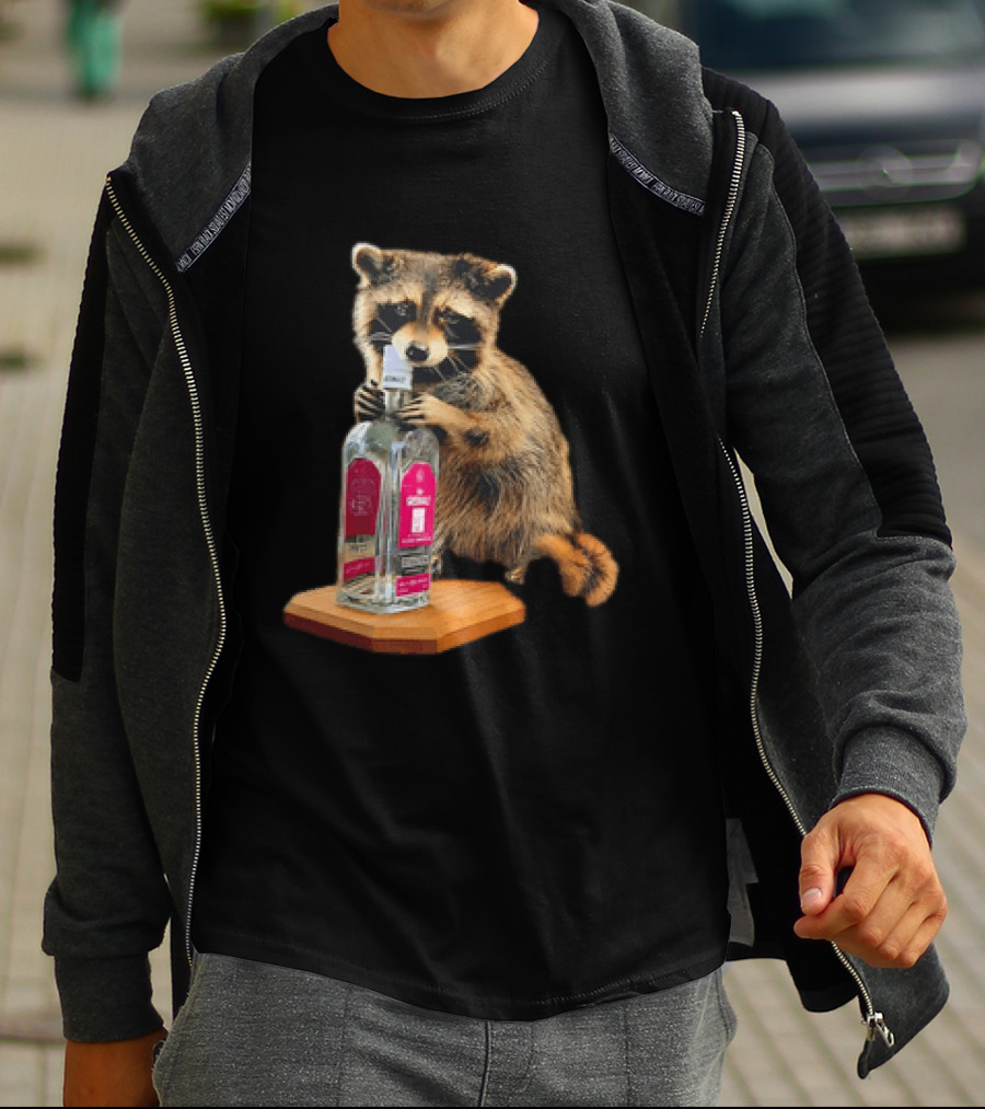 Erling Haaland Whiskey Raccoon Humor T-Shirt