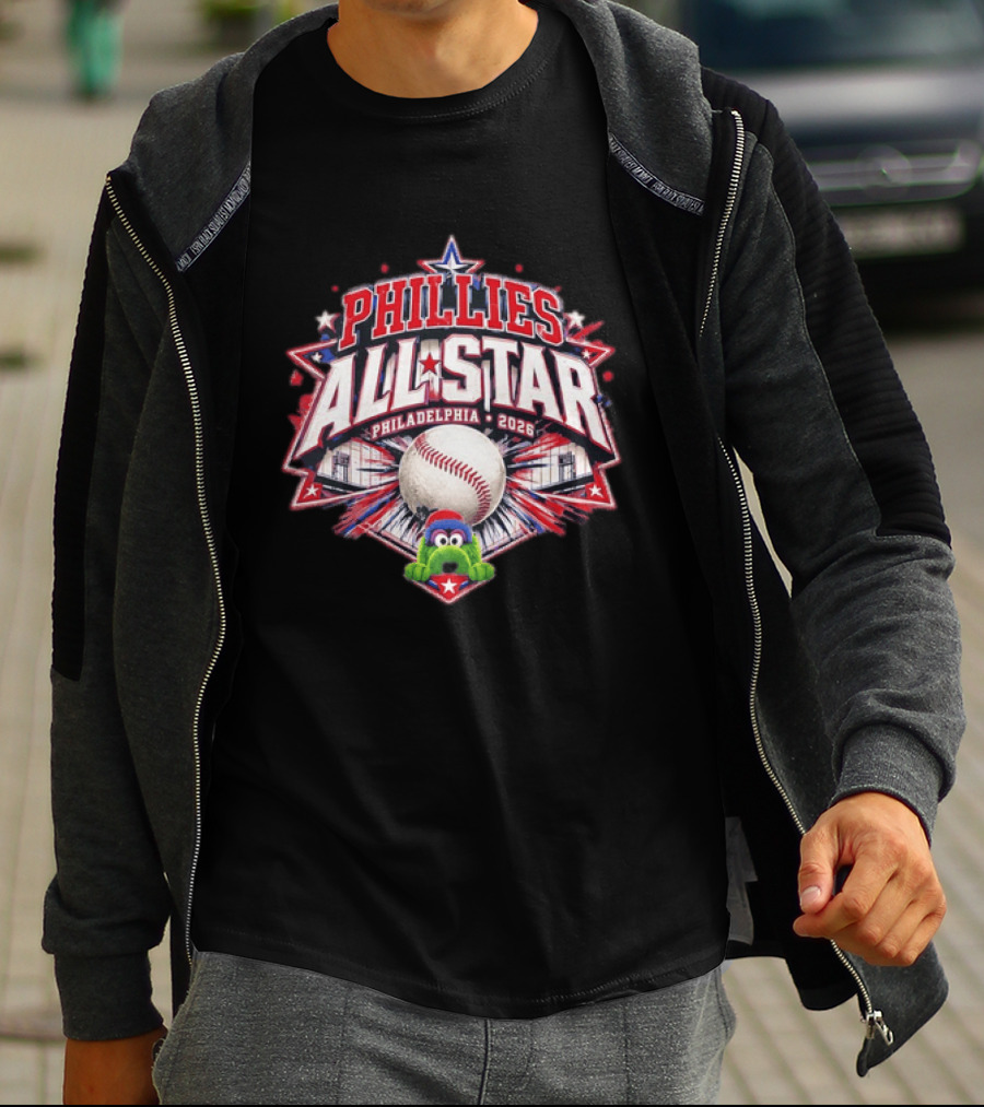 Phillies All Star Philadelphia 2026 Gritty Baseball Event Promo T-Shirt