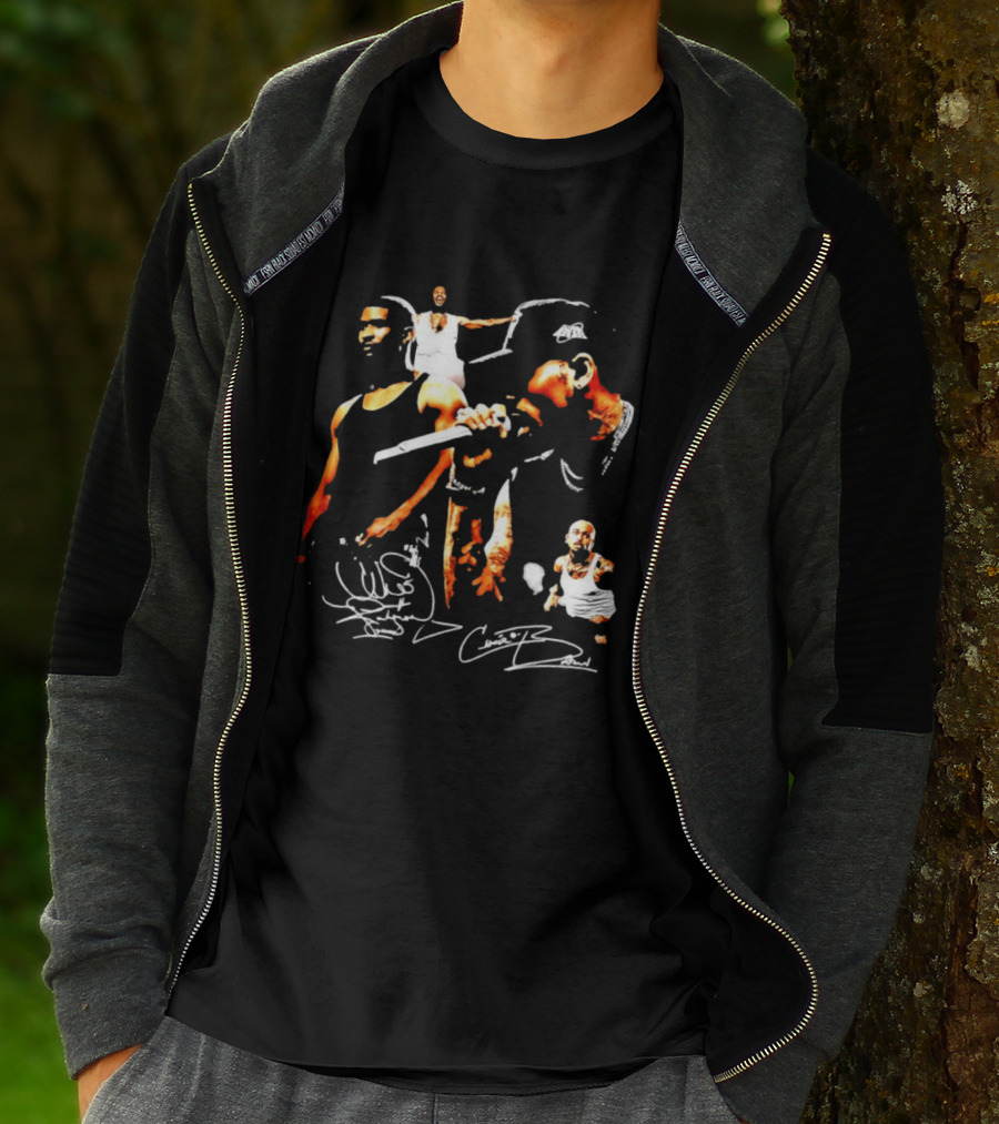 Usher Chris Brown Signature Collage T-Shirt