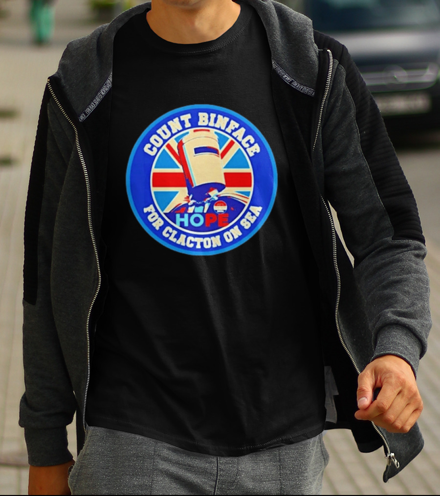 Count Binface Hope For Clacton On Sea UK Election Political T-Shirt