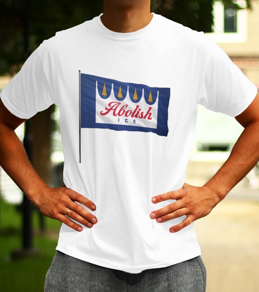 Abolish ICE Social Justice Flag With Crown Symbol For Immigration Reform T-Shirt