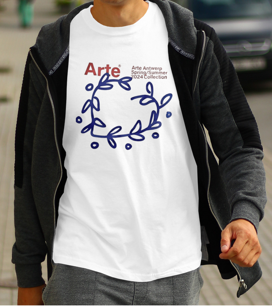 Arte Antwerp Spring Summer 2024 Collection Blue Leaf Circle T-Shirt
