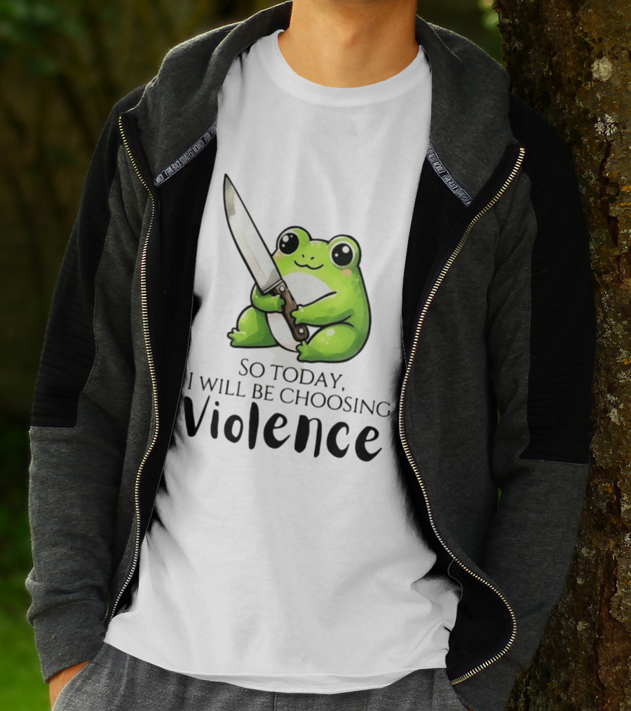 Frog I Slept Like Shit So Today I Will Be Choosing Violence T-Shirt