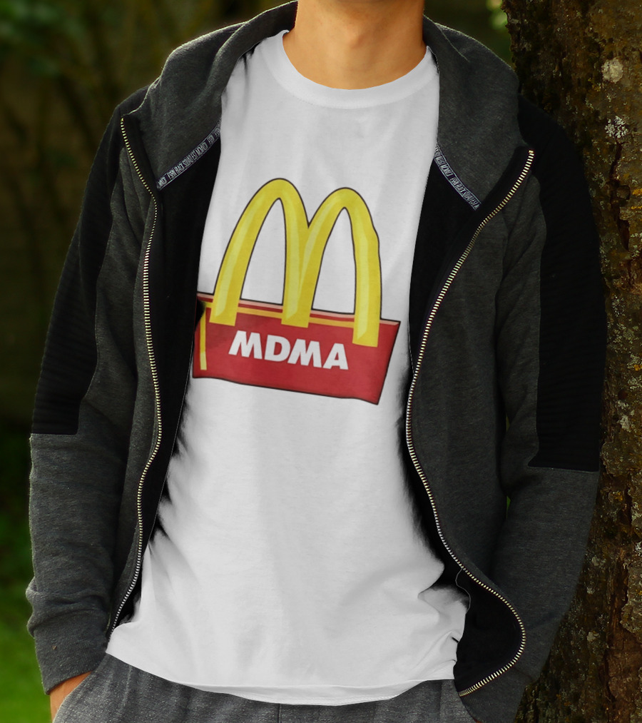 MDMA McDonald's Parody Golden Arches T-Shirt