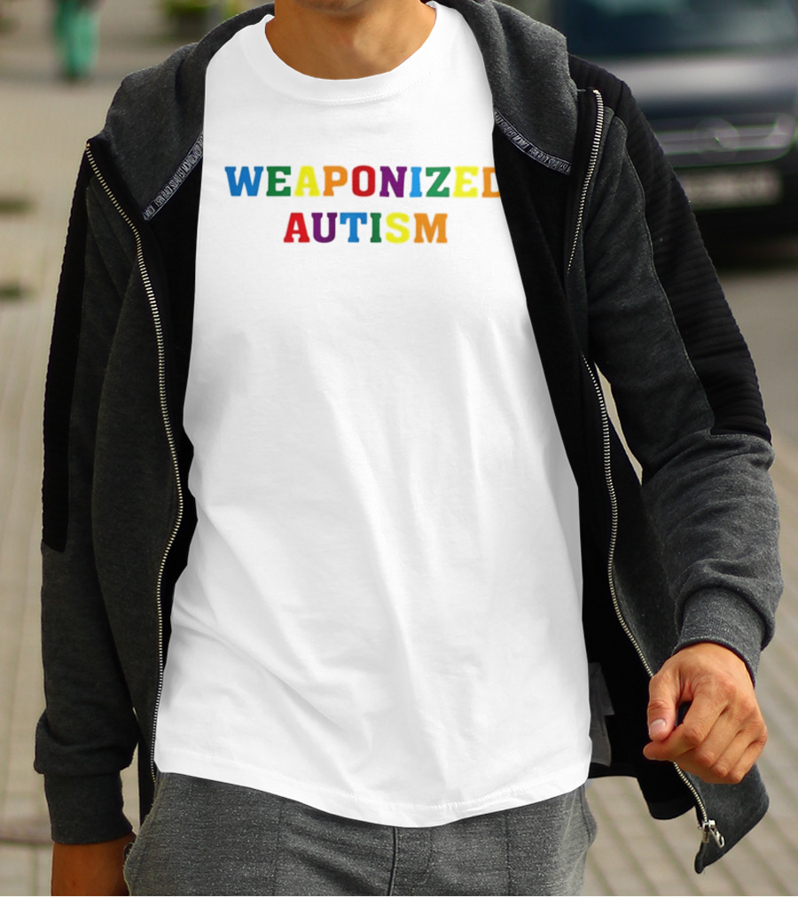 Weaponized Autism Pride Neurodiversity Rainbow T-Shirt