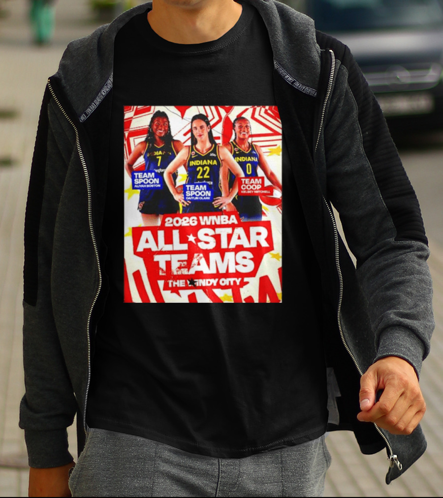 2026 WNBA All Star Teams Aliyah Boston Caitlin Clark Kelsey Mitchell The Indy City T-Shirt